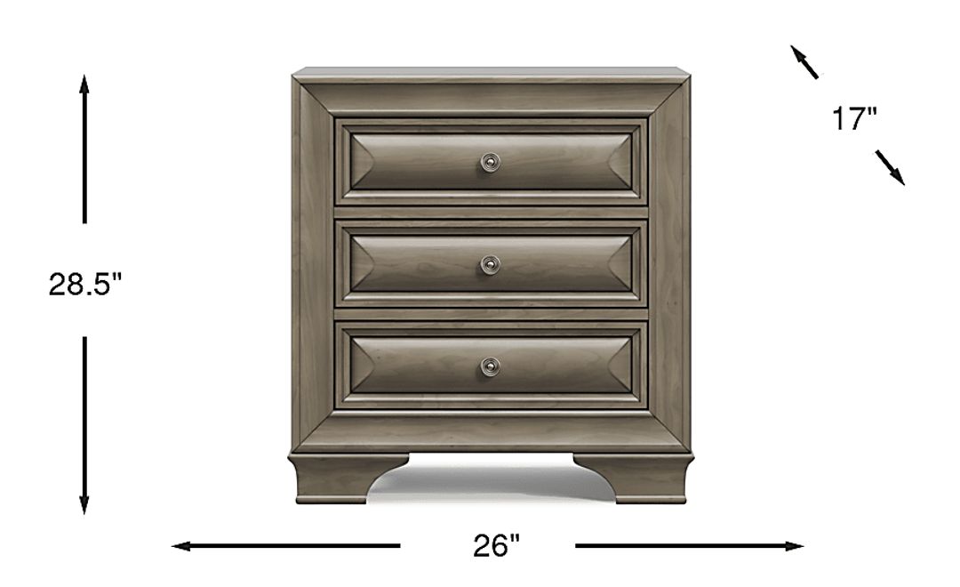 Mill Valley II Gray Nightstand