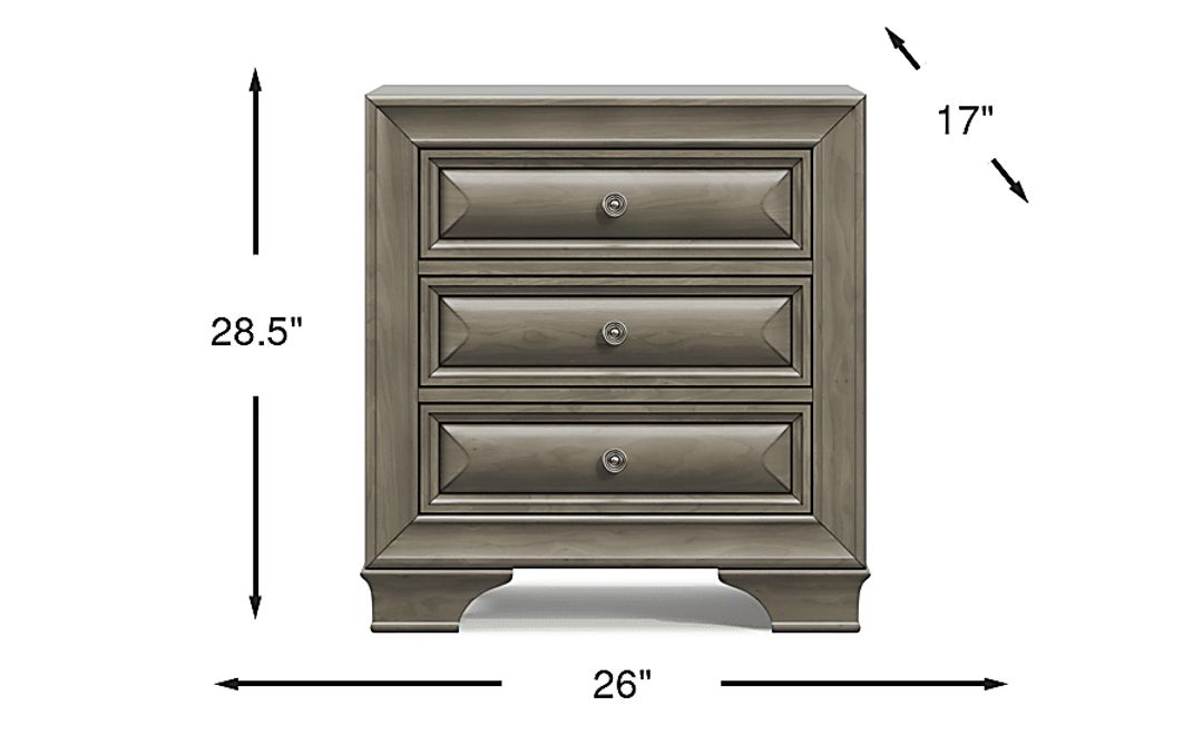 Mill Valley II Gray Nightstand