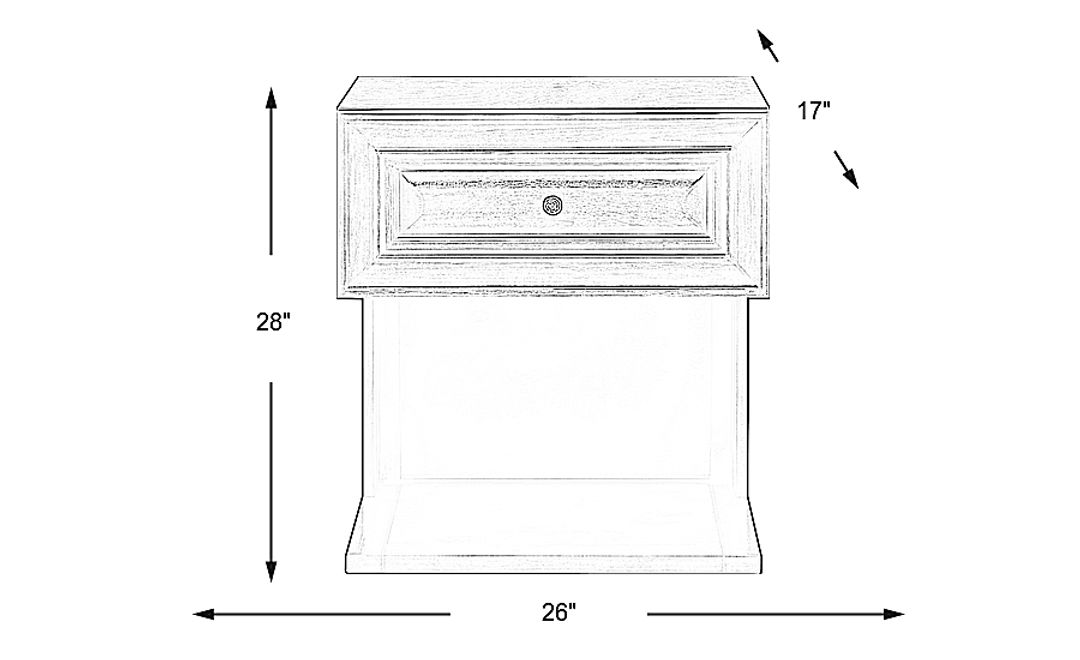 Mill Valley II Gray Nightstand