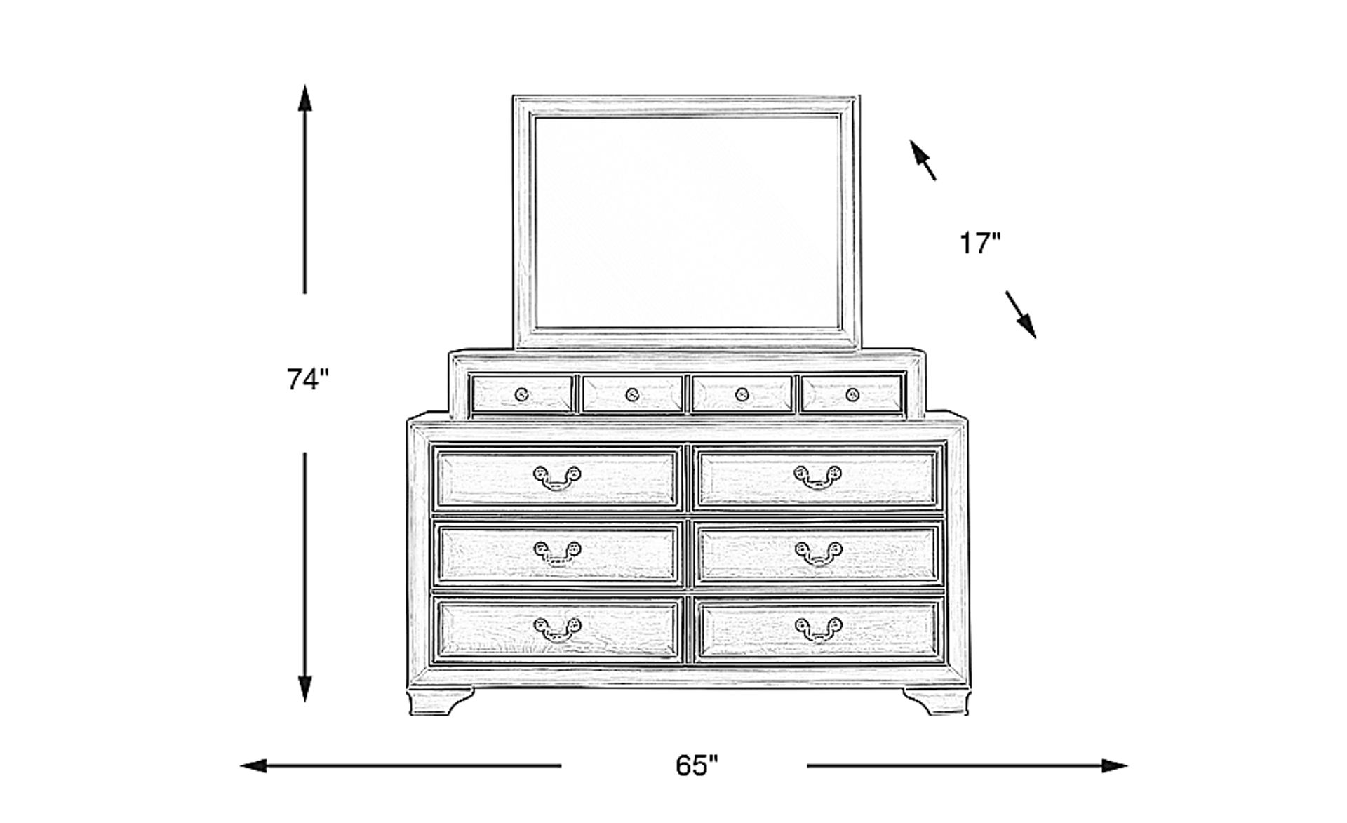 Dimension Image. Please refer to the Dimension Tab on this page for dimension details.