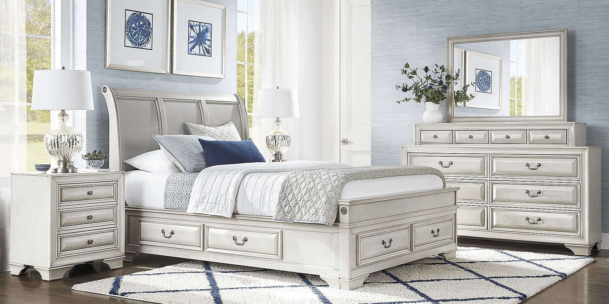 Big Valley Queen Size Bedroom Set - White