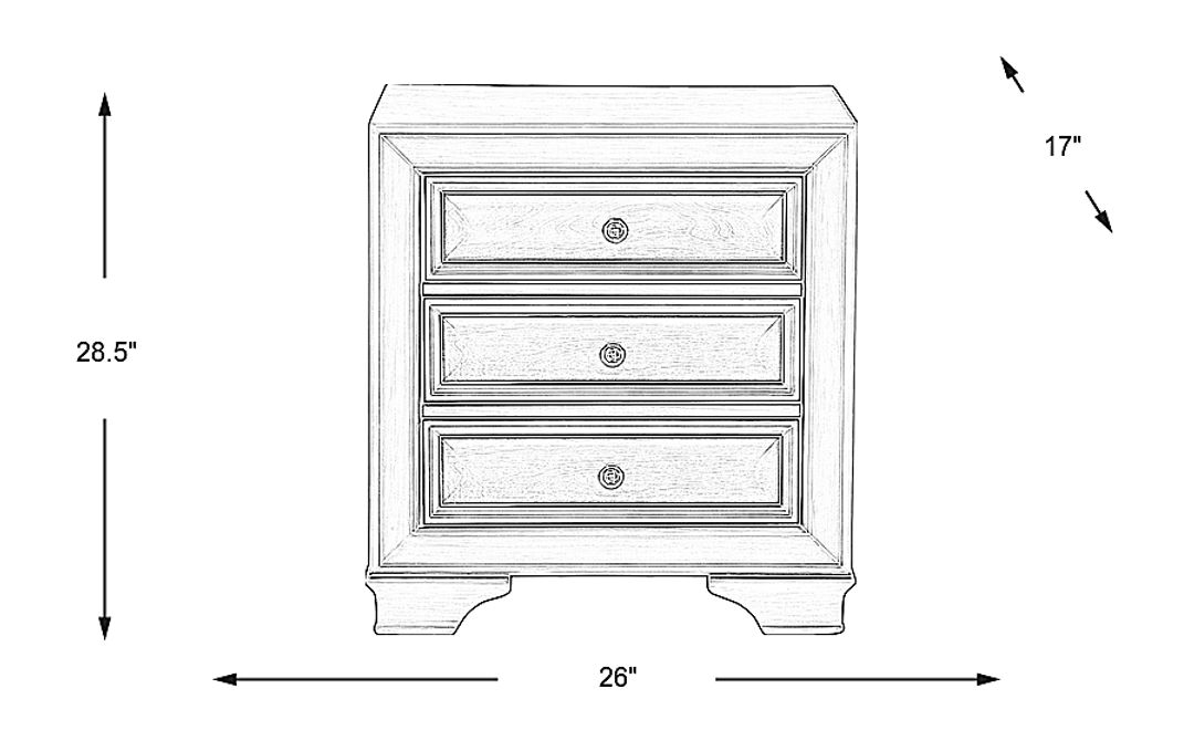 Mill Valley II White Nightstand