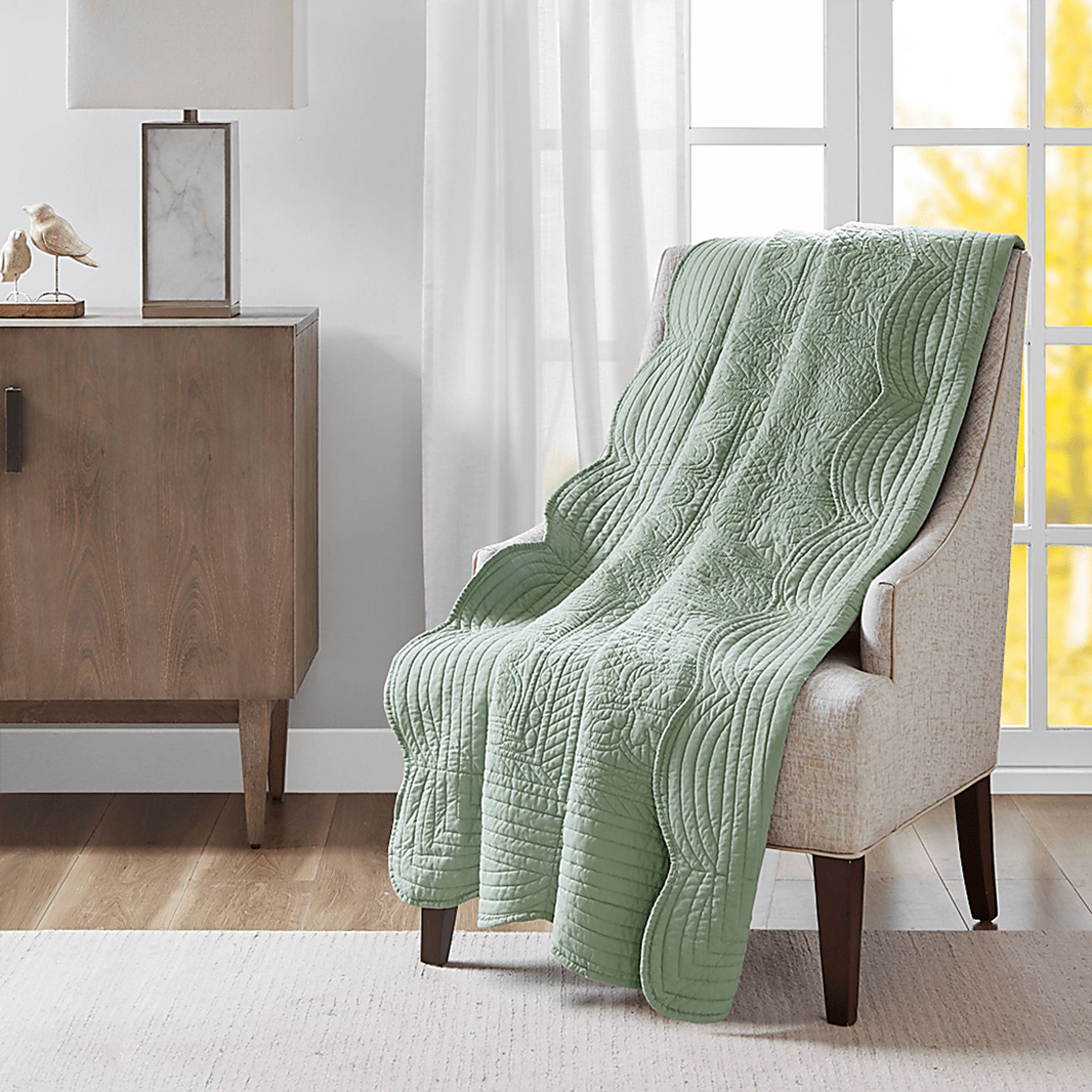 Millaudon Seafoam Throw Blanket - Image 1