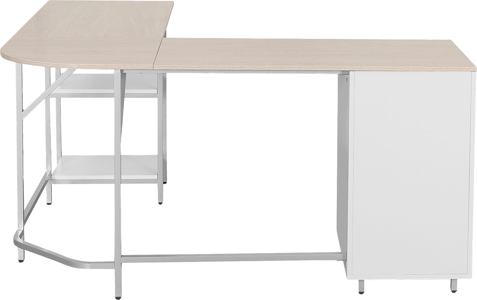 Milldes L-Shaped Storage Desk - Thumbnail 2