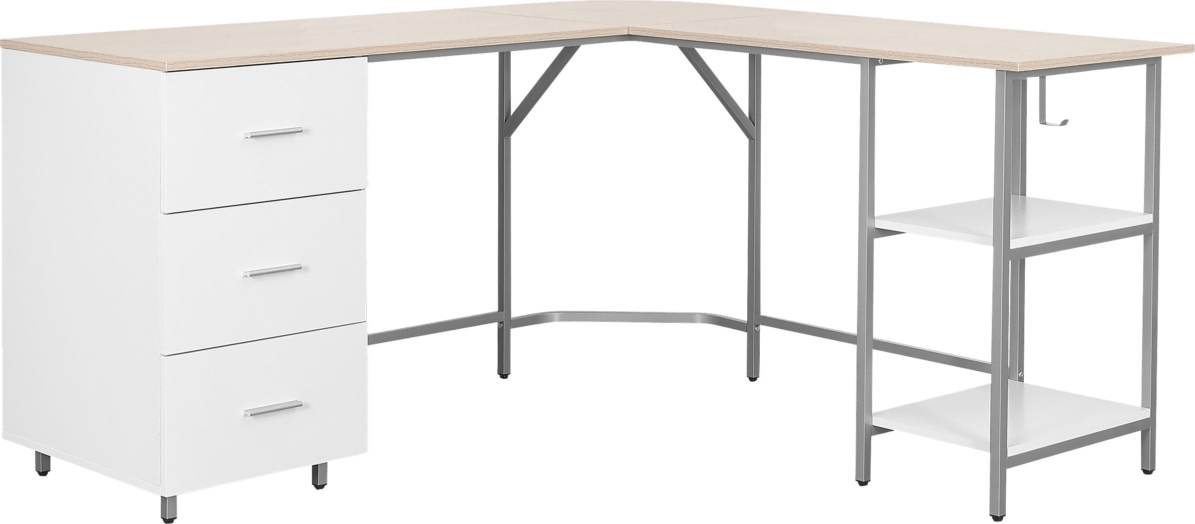 Milldes L-Shaped Storage Desk - Thumbnail 5