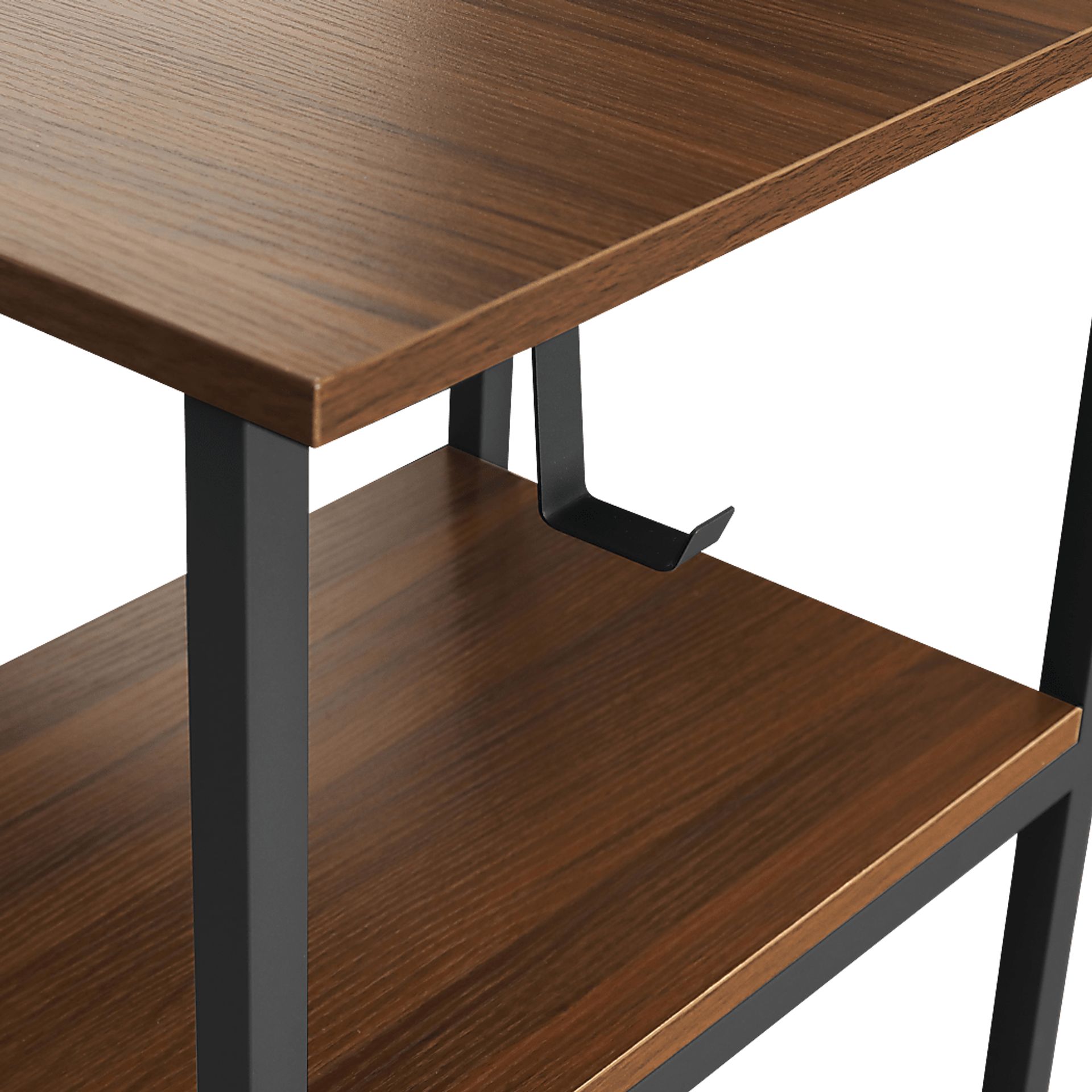 Milldes Walnut L-Shaped Storage Desk - Image 14