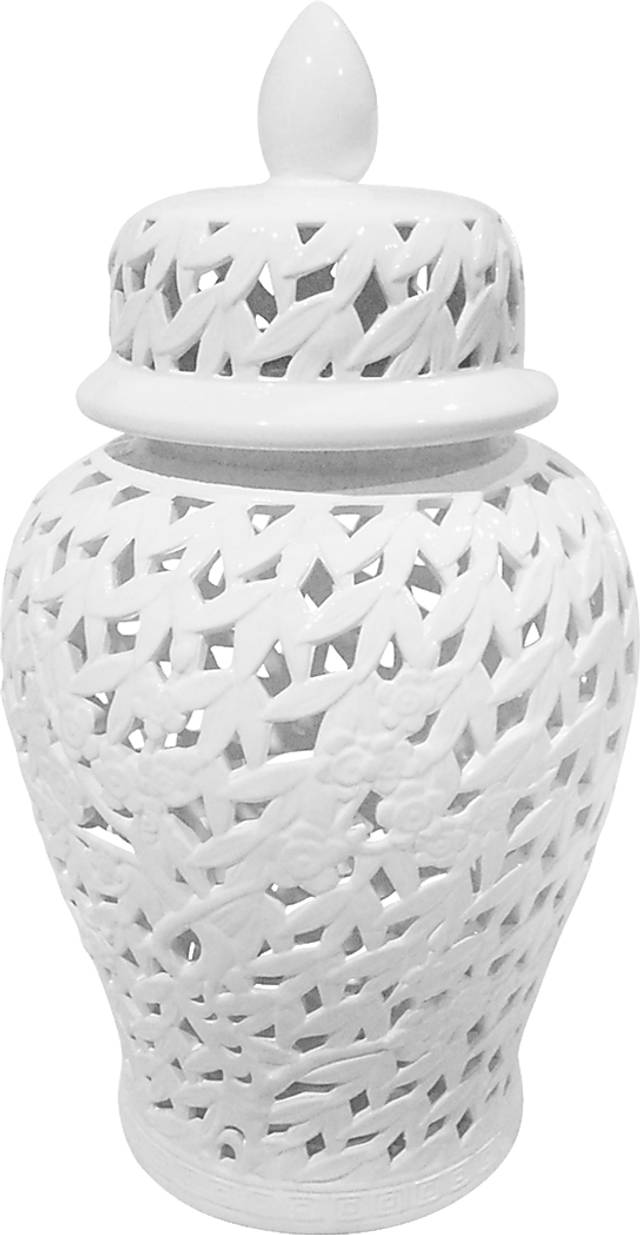 Millenbrook White Large Temple Jar - Thumbnail - Image 1