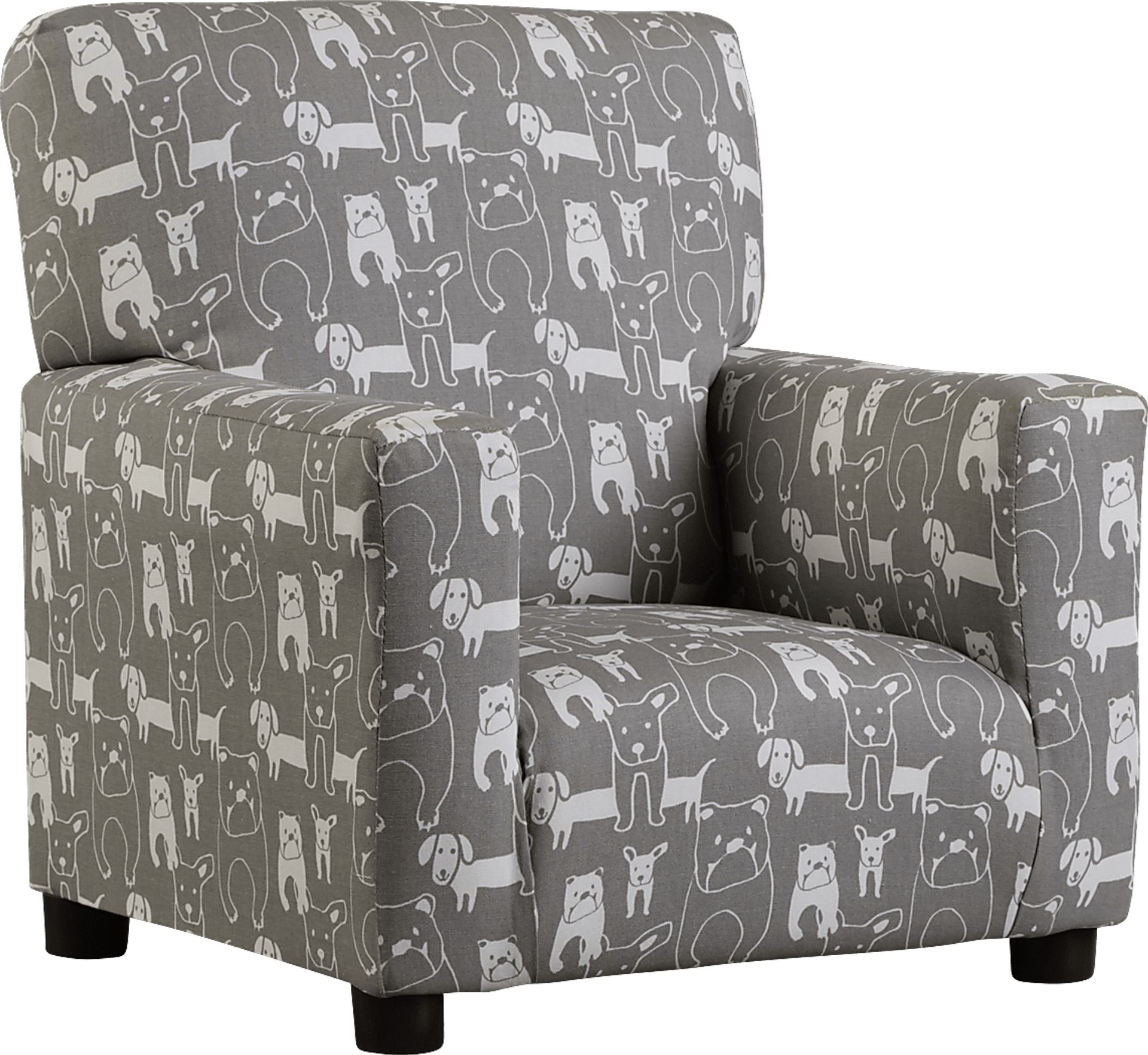 Millie Gray/Ivory Toddler Accent Chair - Image 1