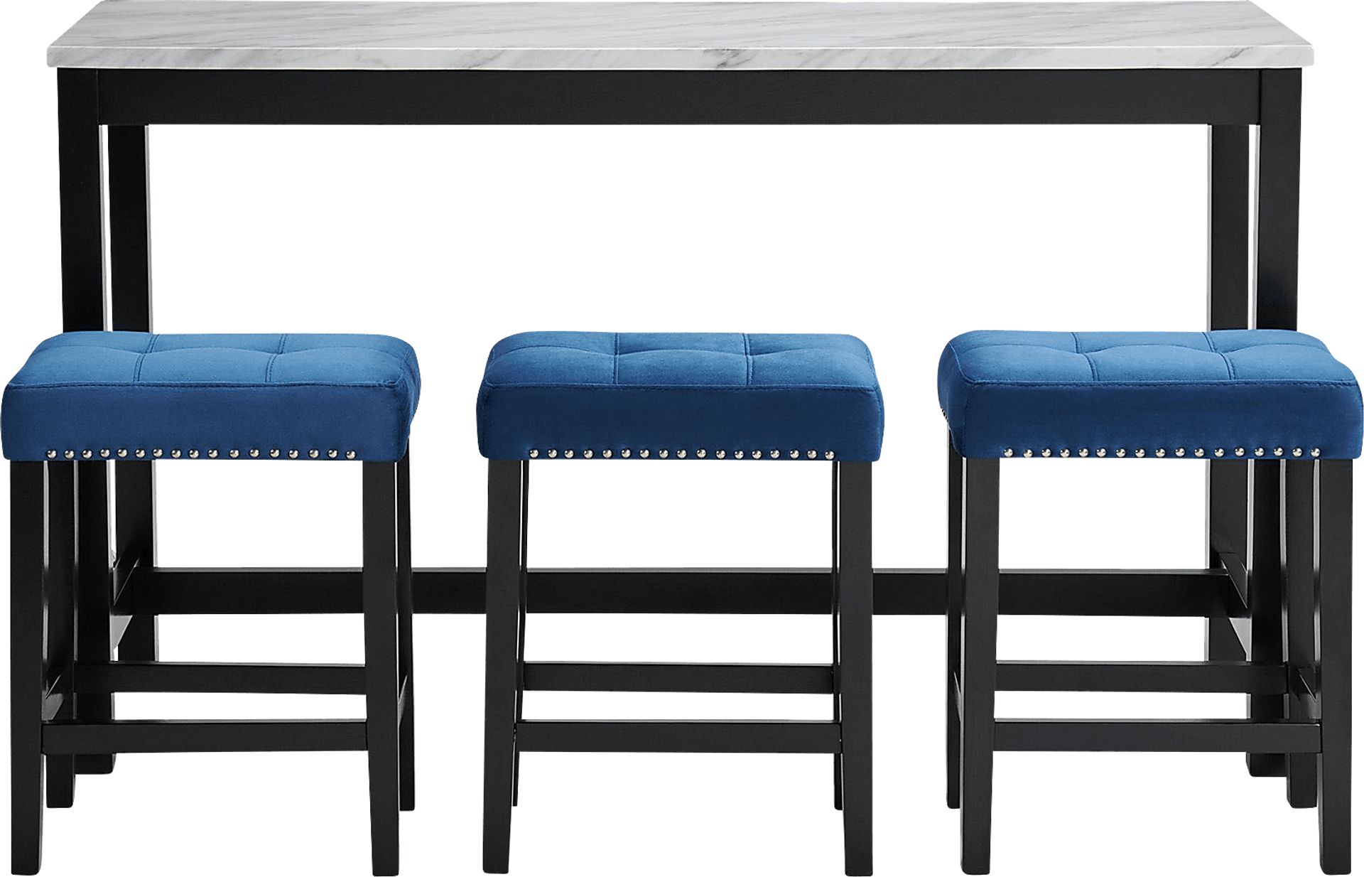 Millpond White Bar Table with Stools - Image 3