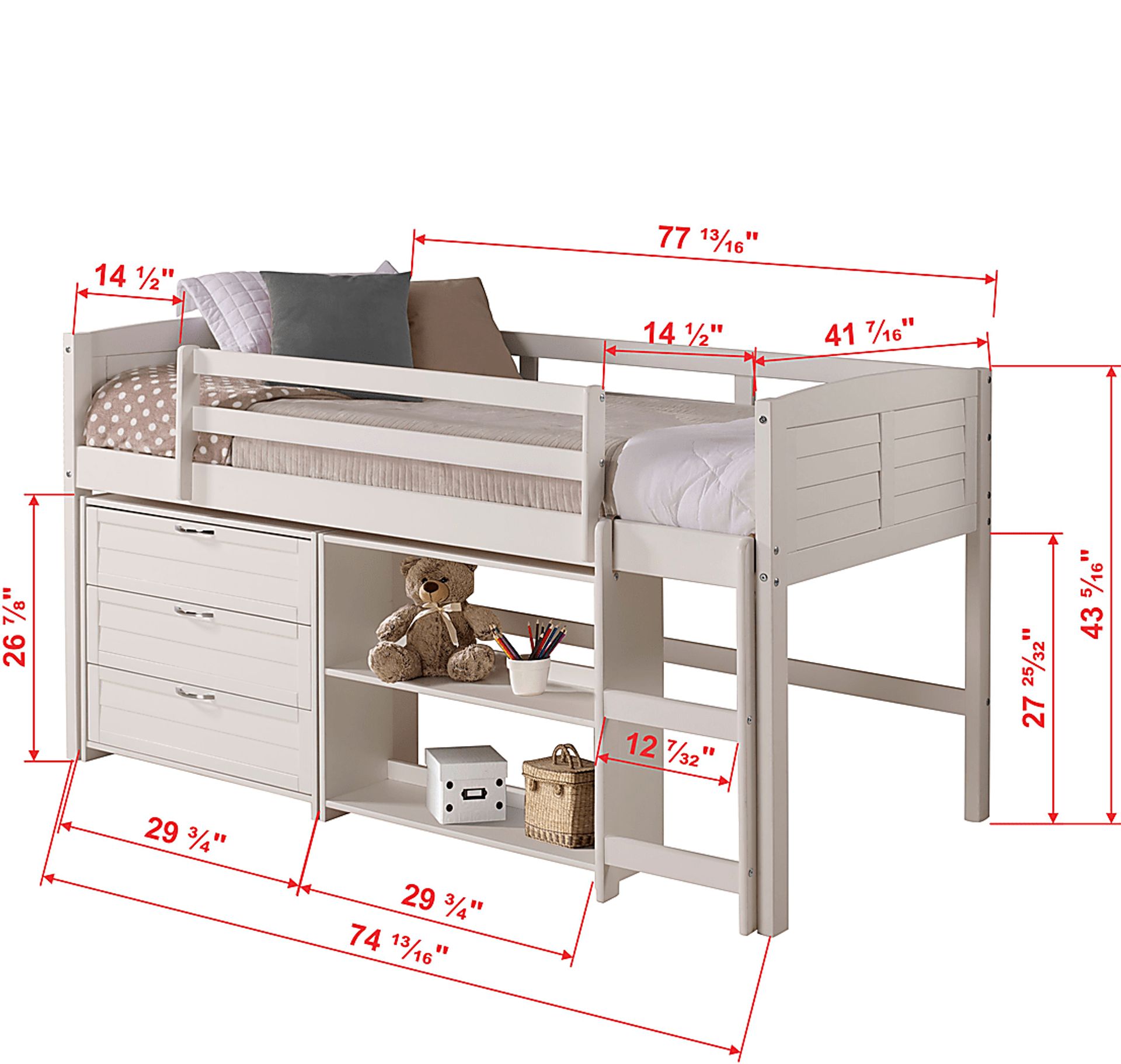 Milmarson White Twin Loft Bed - Image 5