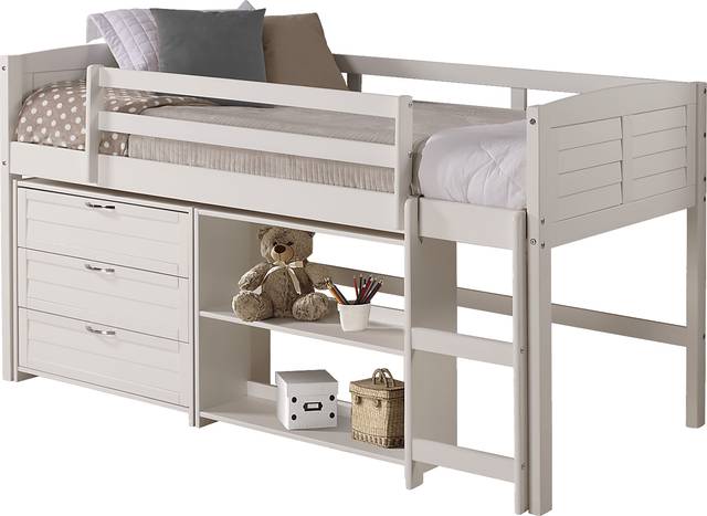 Milmarson White Twin Loft Bed - Thumbnail - Image 1
