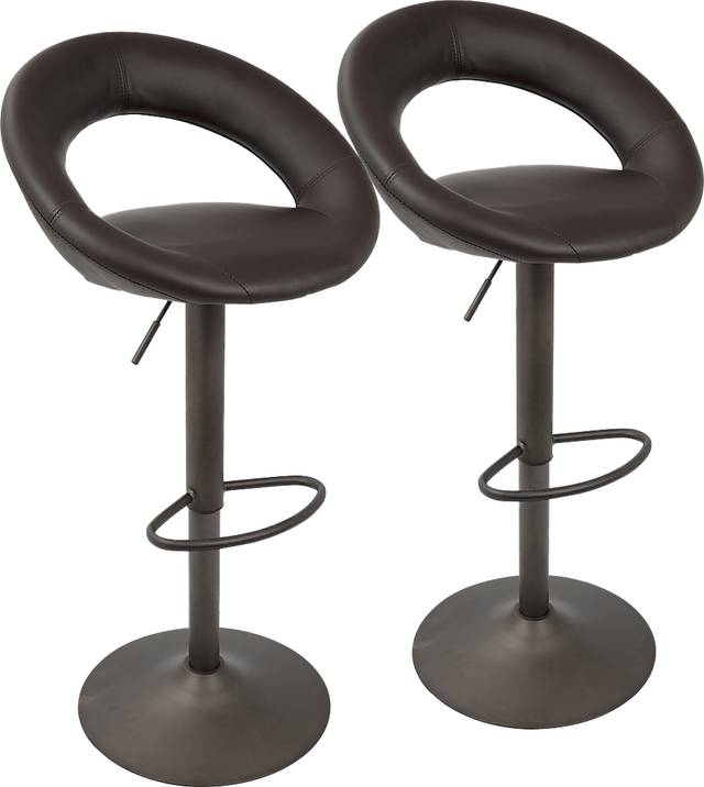 Milos Brown Barstool (Set of 2) - Thumbnail - Image 1