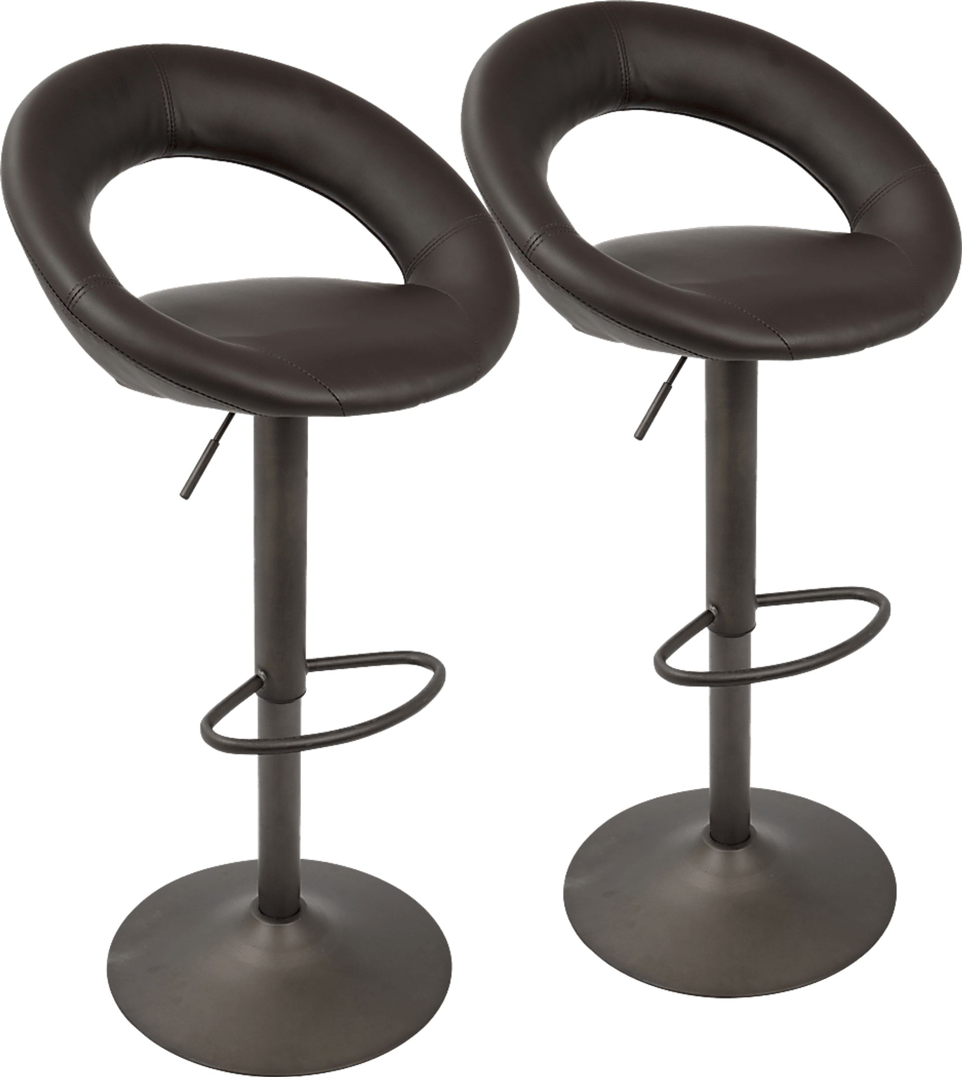 Milos Brown Barstool (Set of 2) - Image 1