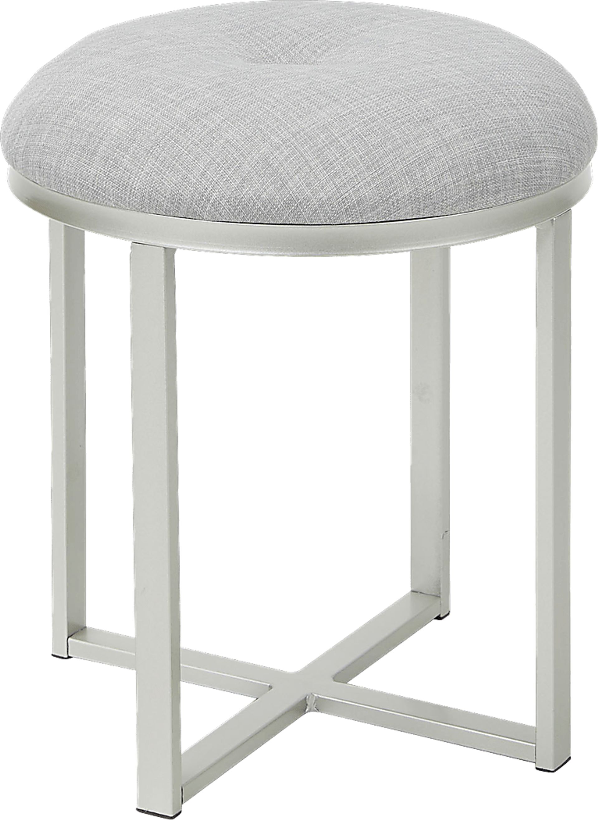 Milowyn Silver Vanity Stool - Image 1