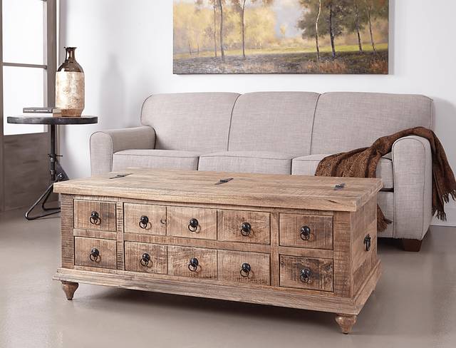 Milton Road Brown Trunk Cocktail Table - Thumbnail - Image 2