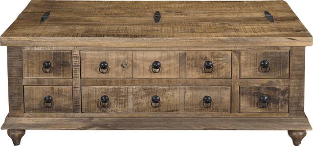 Milton Road Brown Trunk Cocktail Table - Thumbnail - Image 3