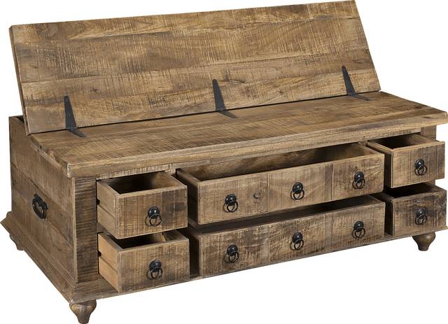 Milton Road Brown Trunk Cocktail Table - Thumbnail - Image 4
