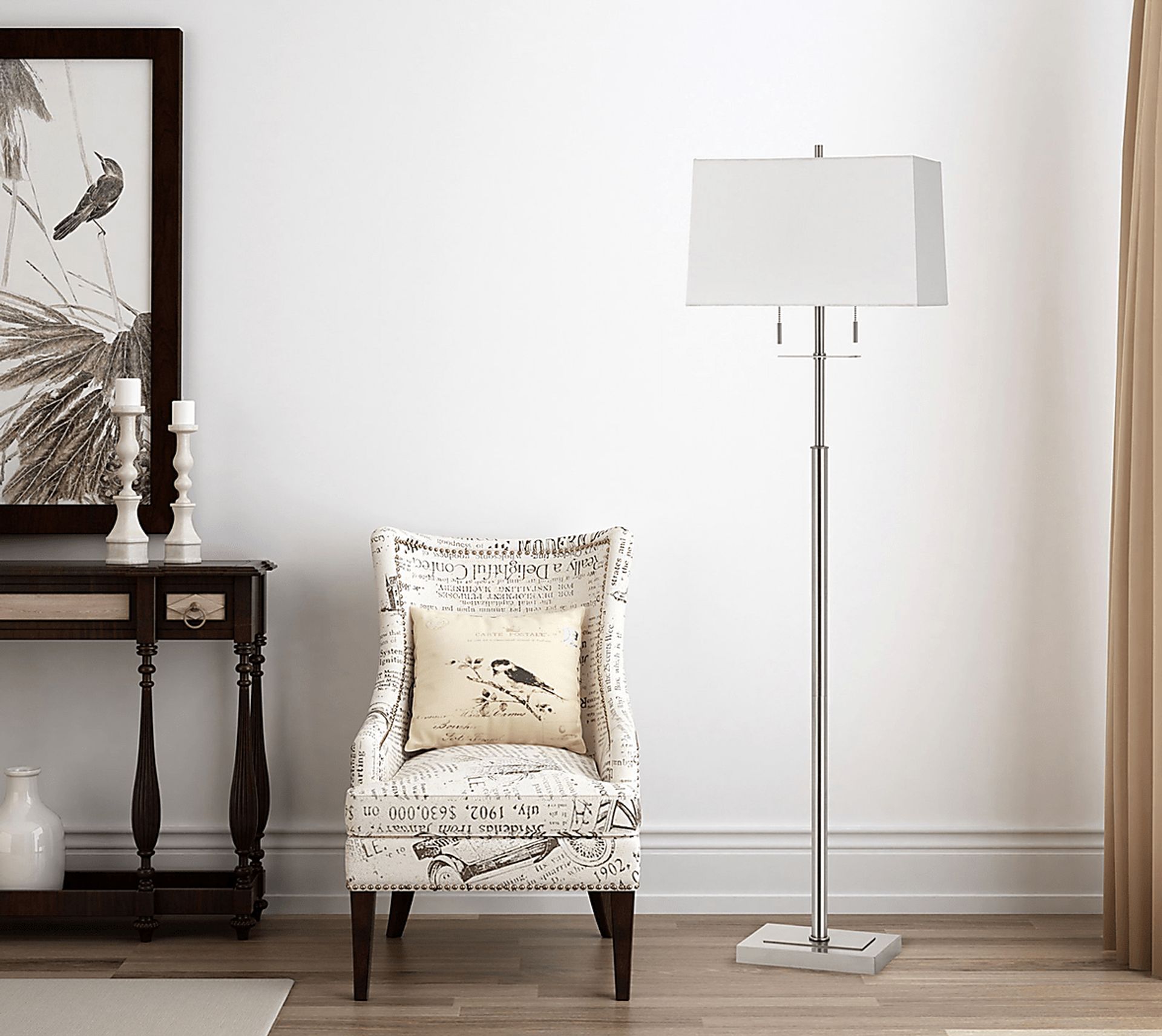 Minden Silver Floor Lamp - Image 2