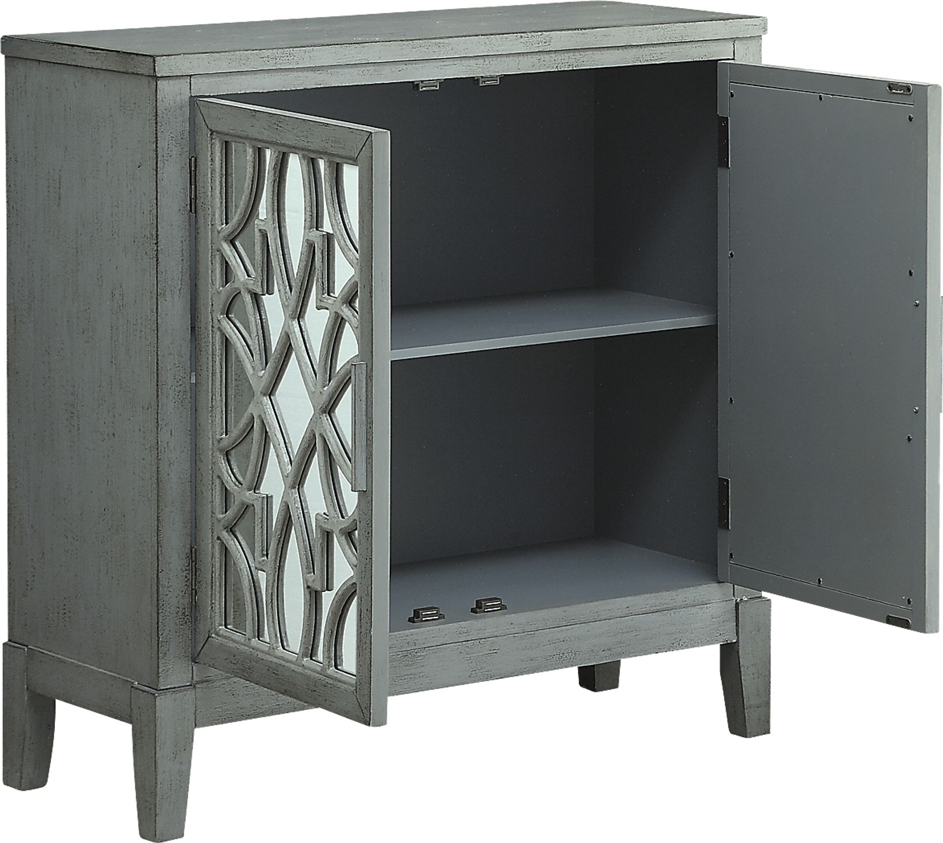 Minetta II Gray Accent Cabinet - Image 3