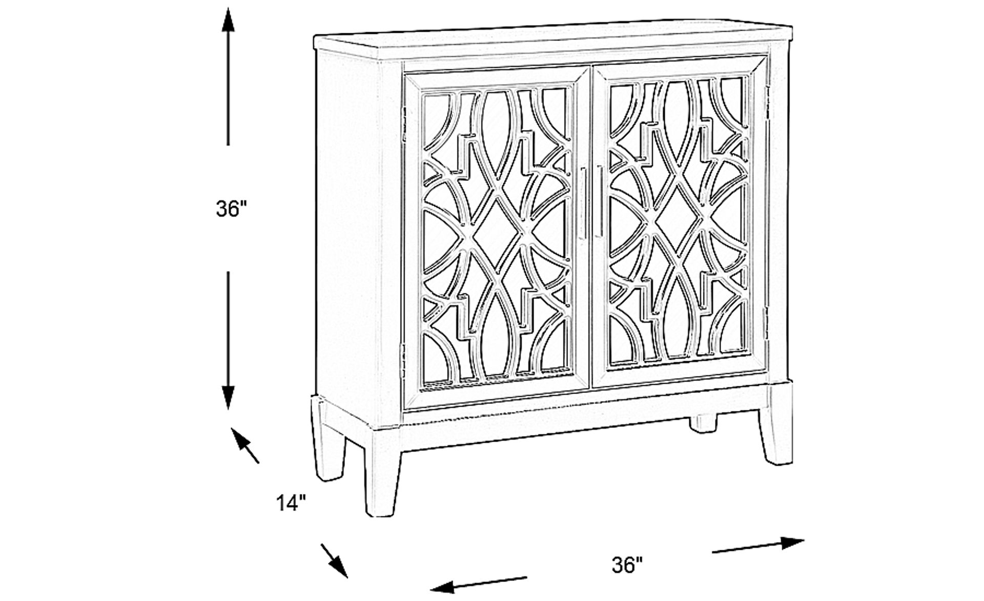 Dimension Image. Please refer to the Dimension Tab on this page for dimension details.