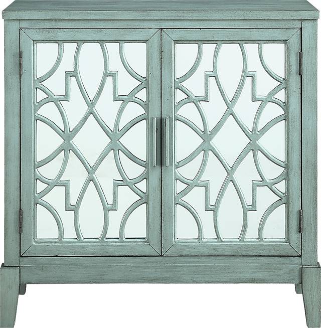 Minetta II Teal Accent Cabinet - Thumbnail - Image 1