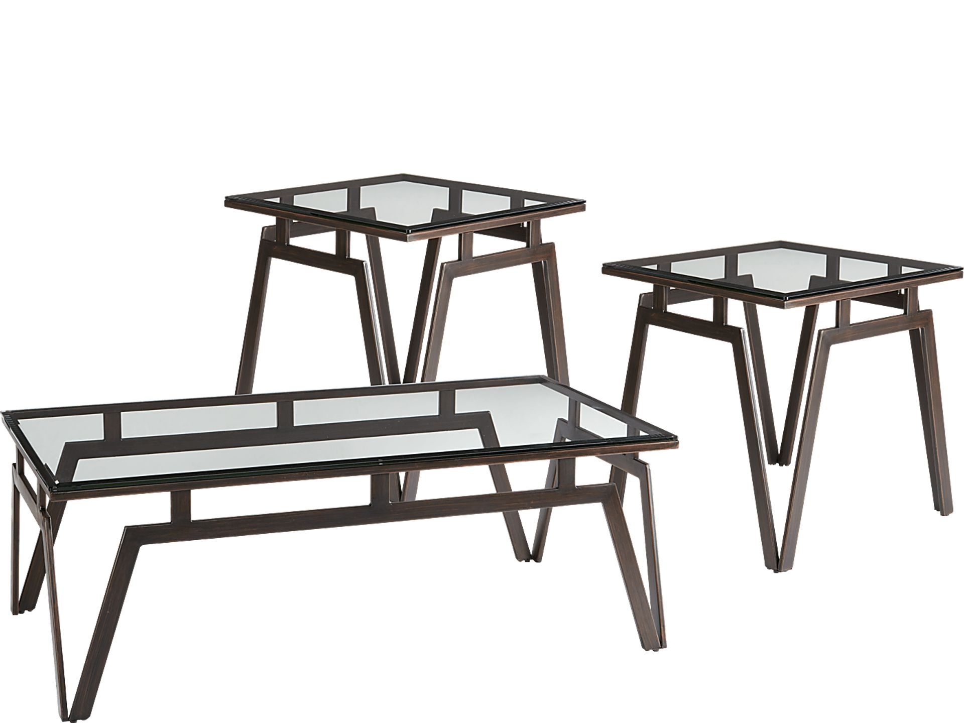Minetto Metal 3 Pc Table Set - Image 1