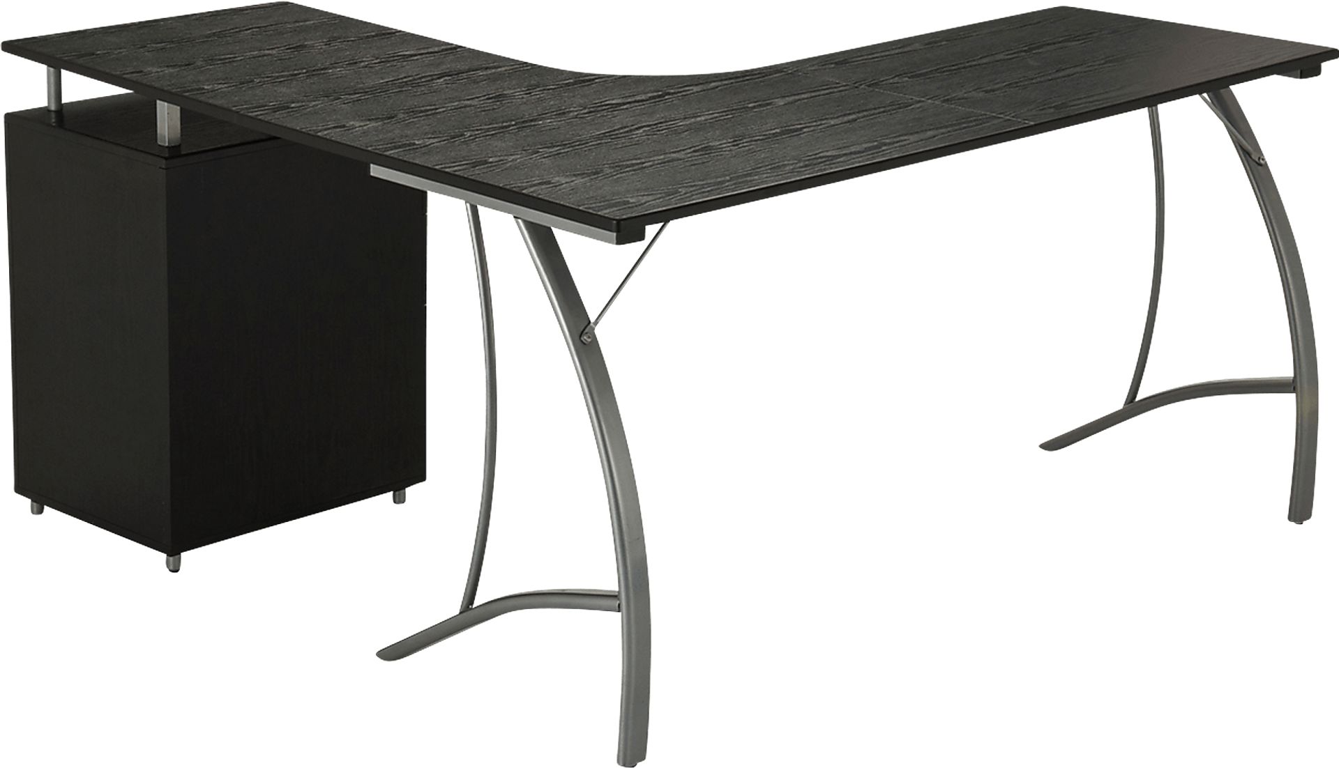Minicier Brown L-Shaped Storage Desk - Image 6