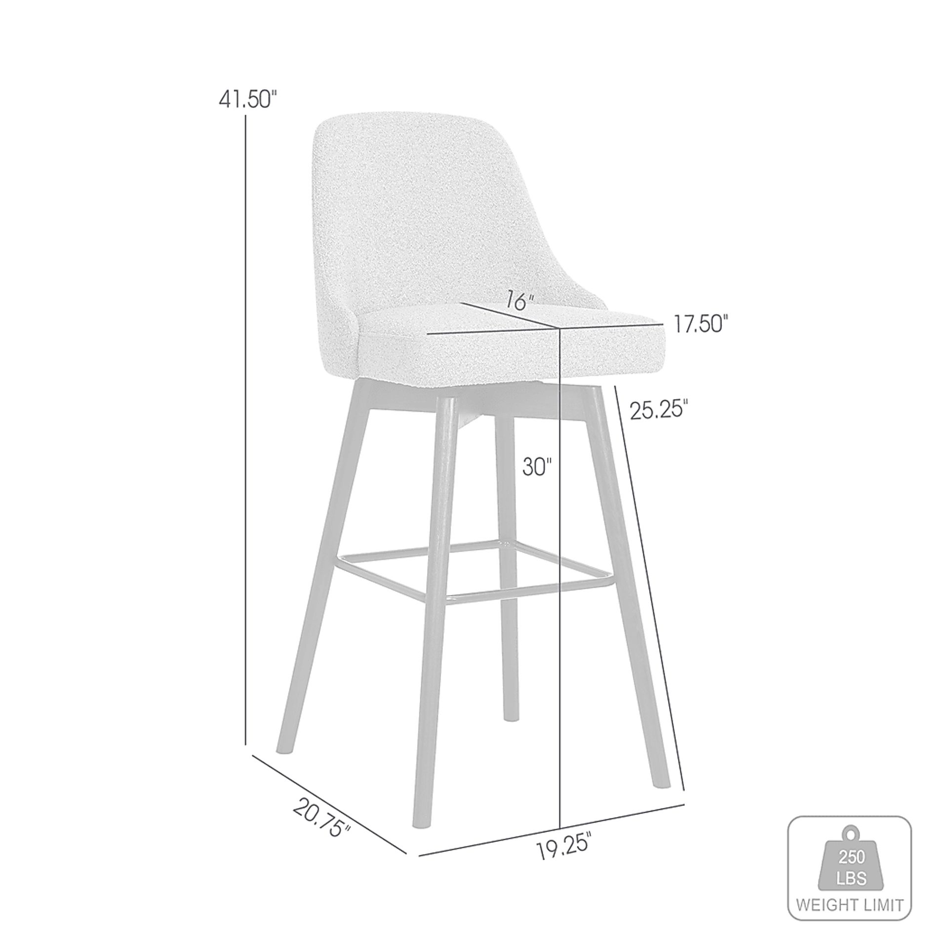 Minilita Gray Swivel Barstool - Image 12