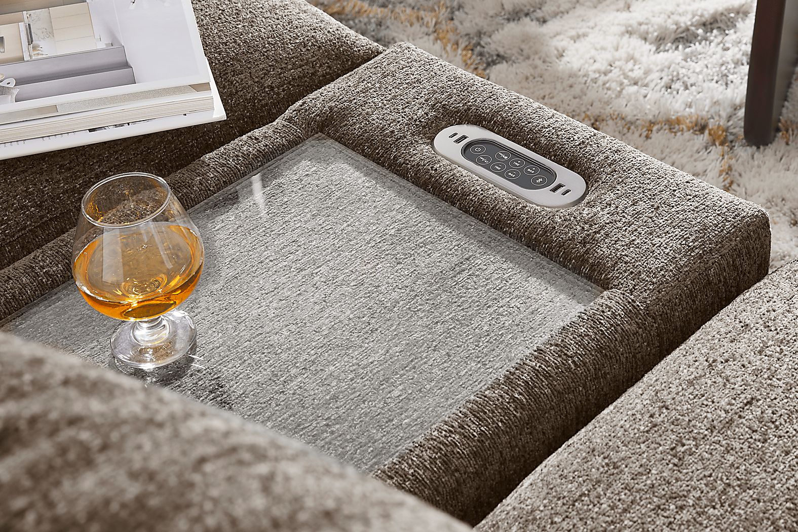 Mink 9 Pc Modularfour With Media Consoles