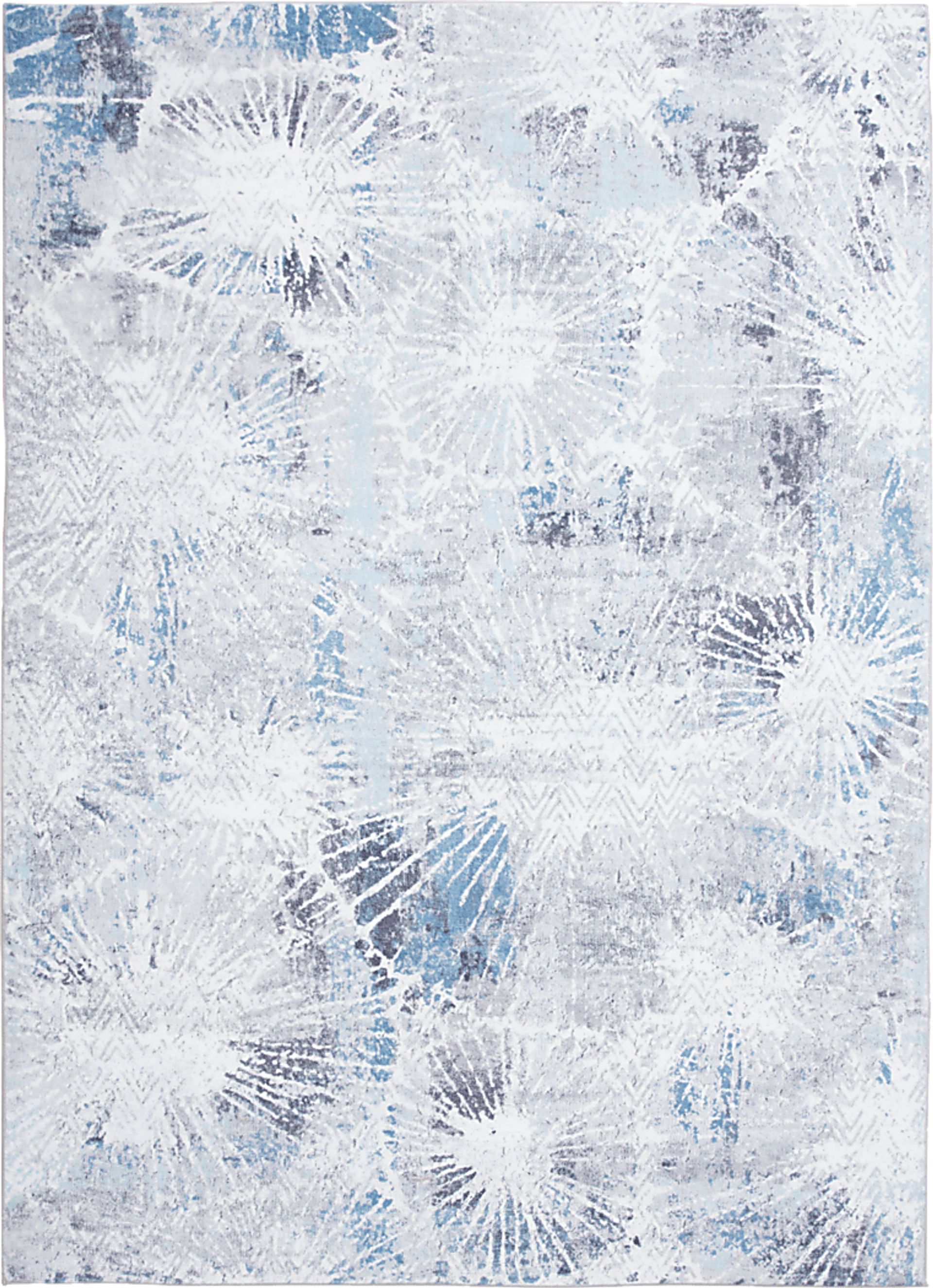 Minky Batik Aqua 7'6 X 9'6 Rug - Image 1
