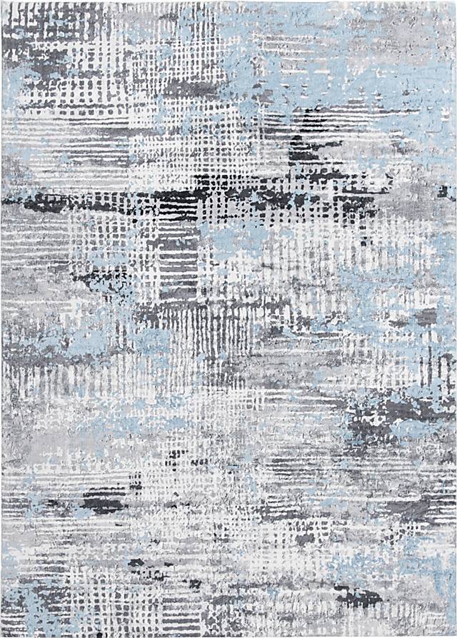 Minky Metropolitan Plus Blue 7'6 x 9'6 Rug - Thumbnail - Image 1