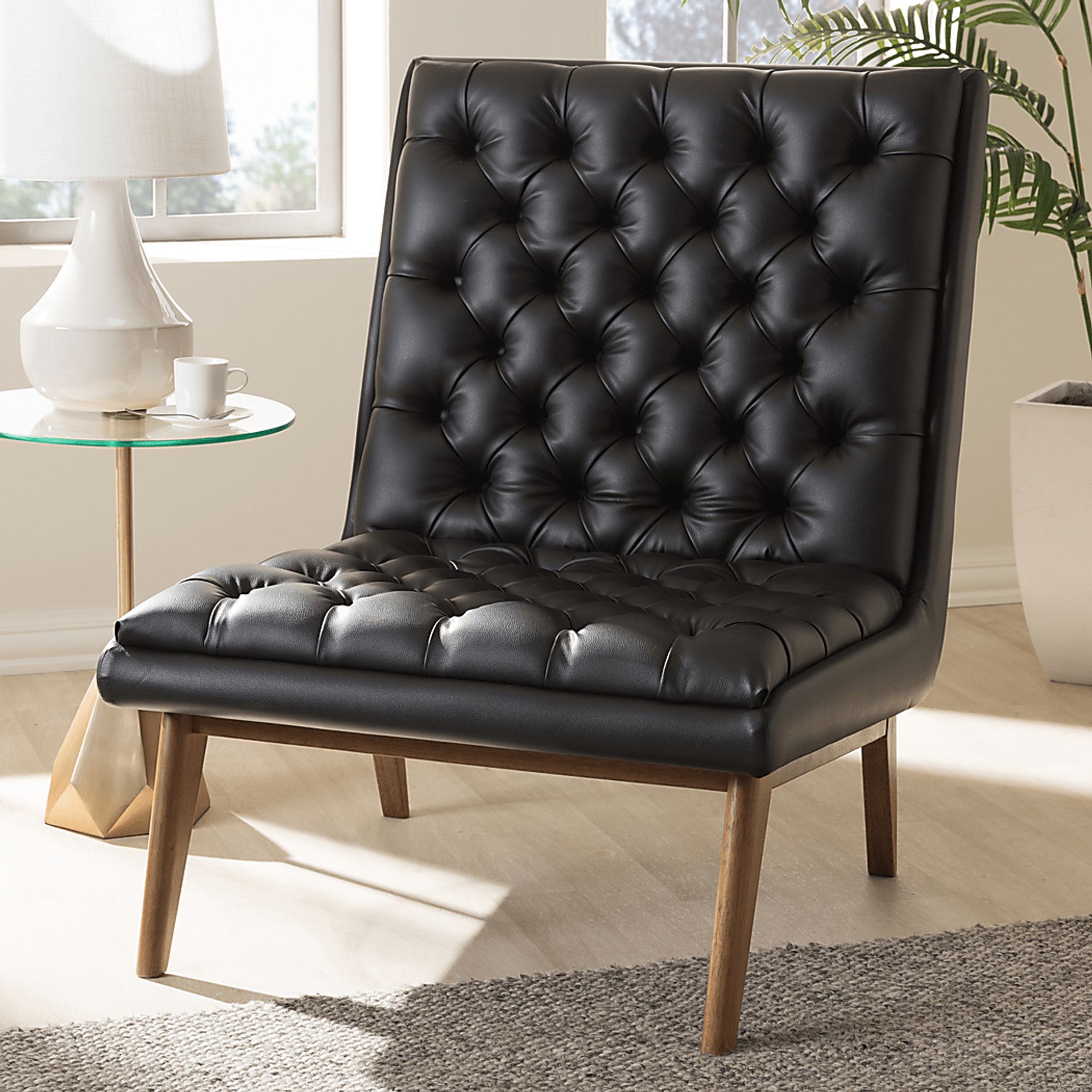 Minneha Black Accent Chair - Image 2