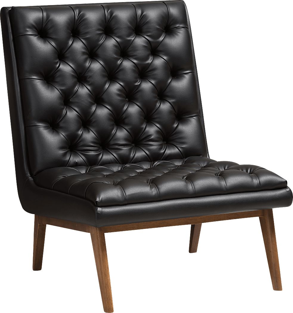 Minneha Black Accent Chair