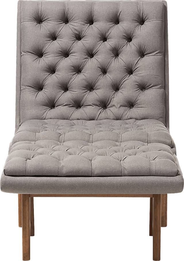 Minneha Gray Accent Chair and Ottoman - Thumbnail - Image 4