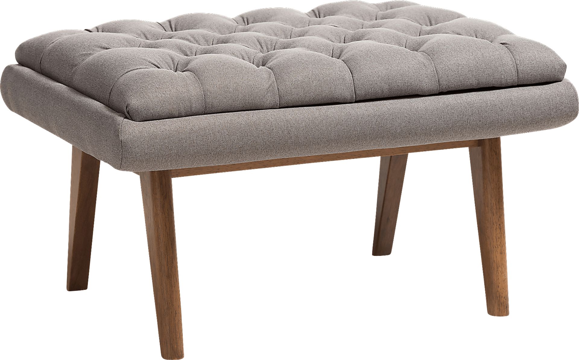 Minneha Gray Ottoman - Image 1