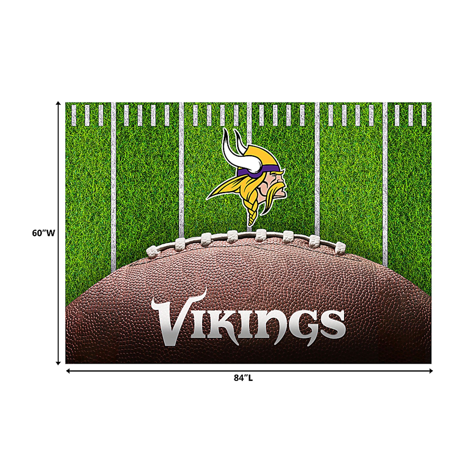 Minnesota Vikings 5' x 7' Machine Washable Rug - Image 3