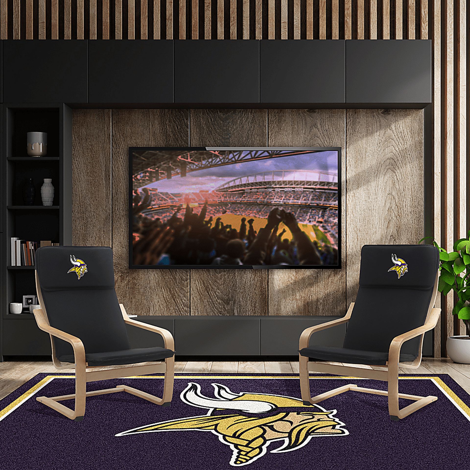 Minnesota Vikings Black Accent Chair - Image 6