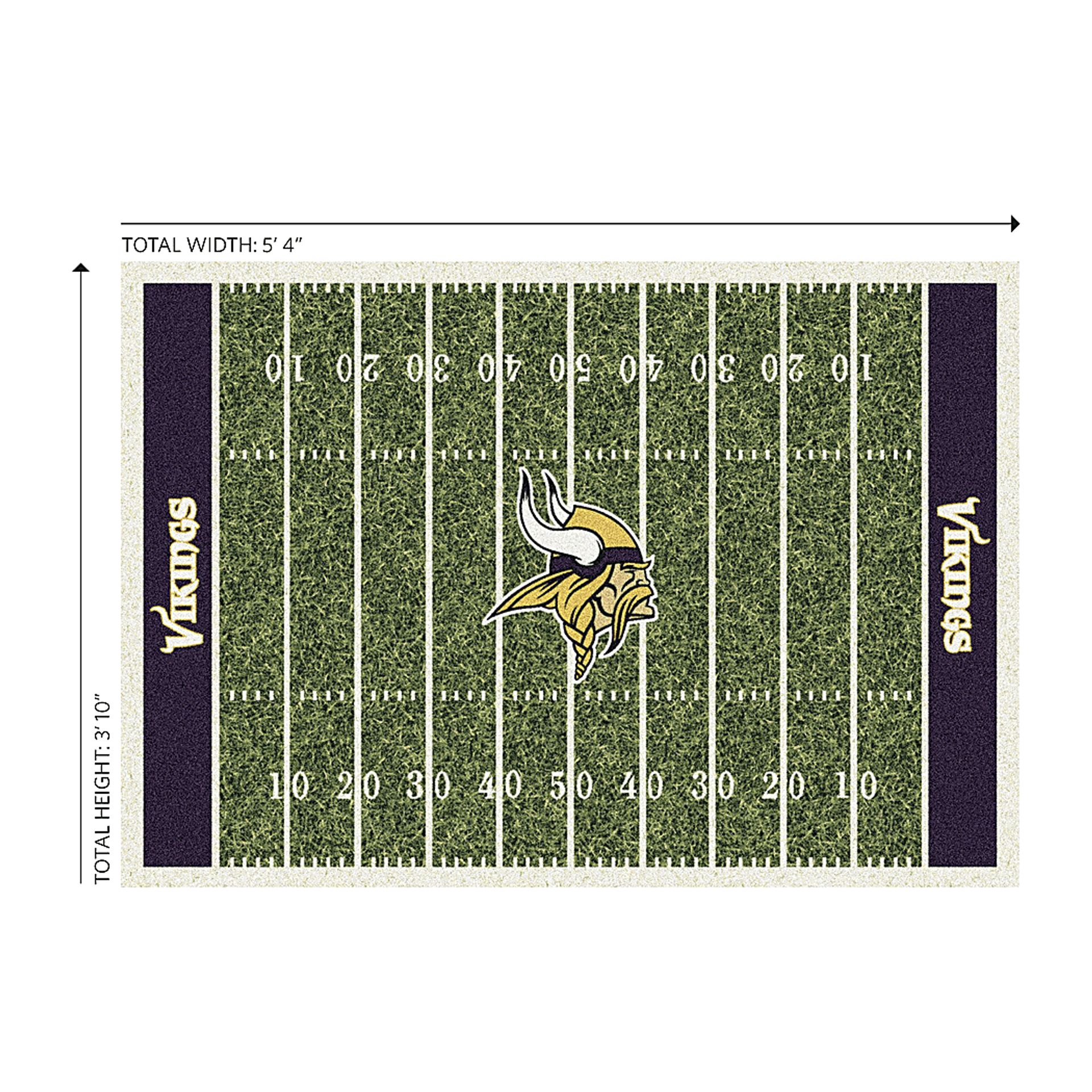 Minnesota Vikings Green 4' x 6' Rug - Image 4