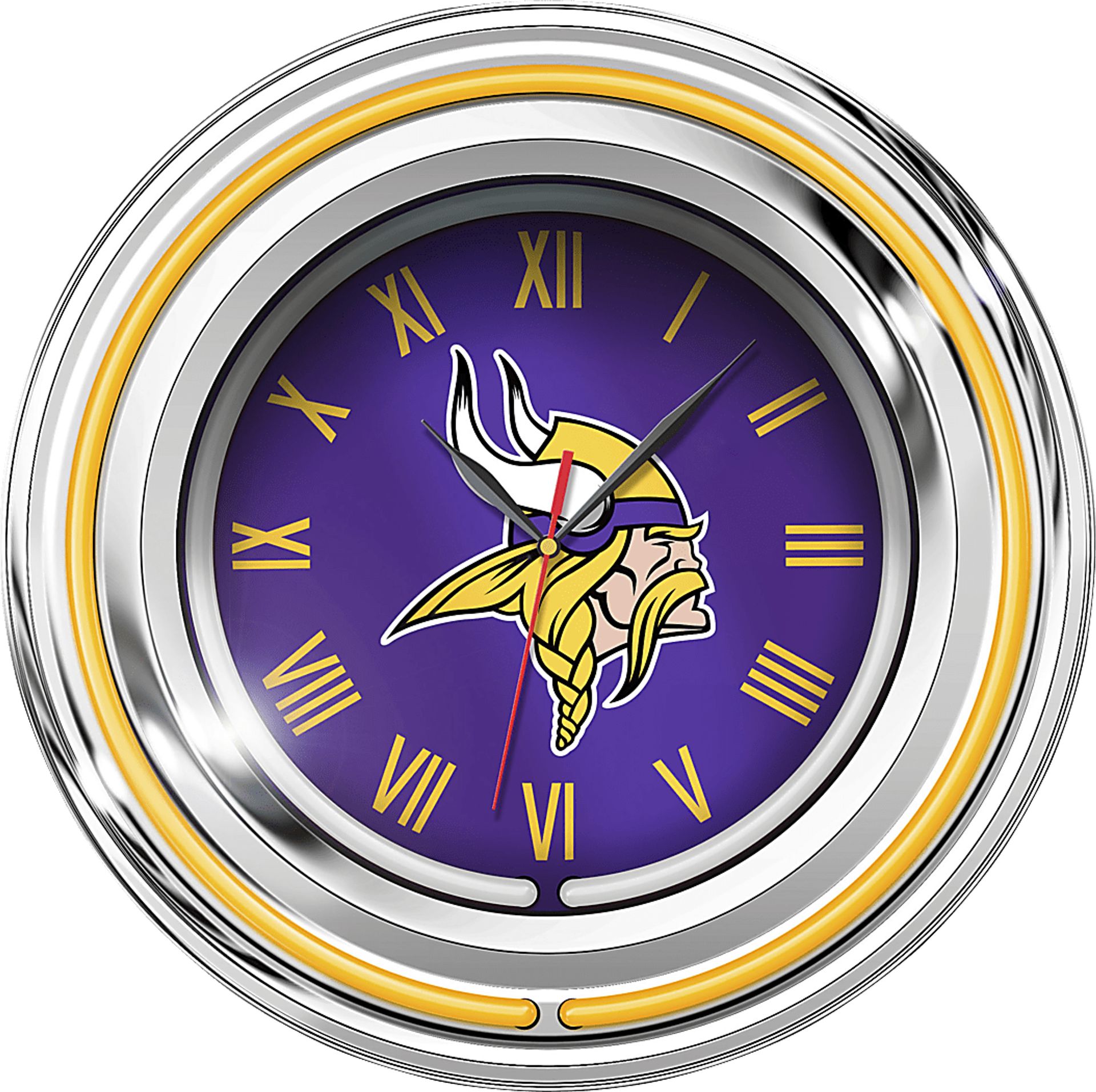 Minnesota Vikings Purple Neon Wall Clock - Image 1