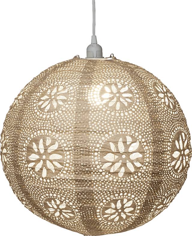 Mino Oaks Outdoor Cream Lantern - Thumbnail - Image 1