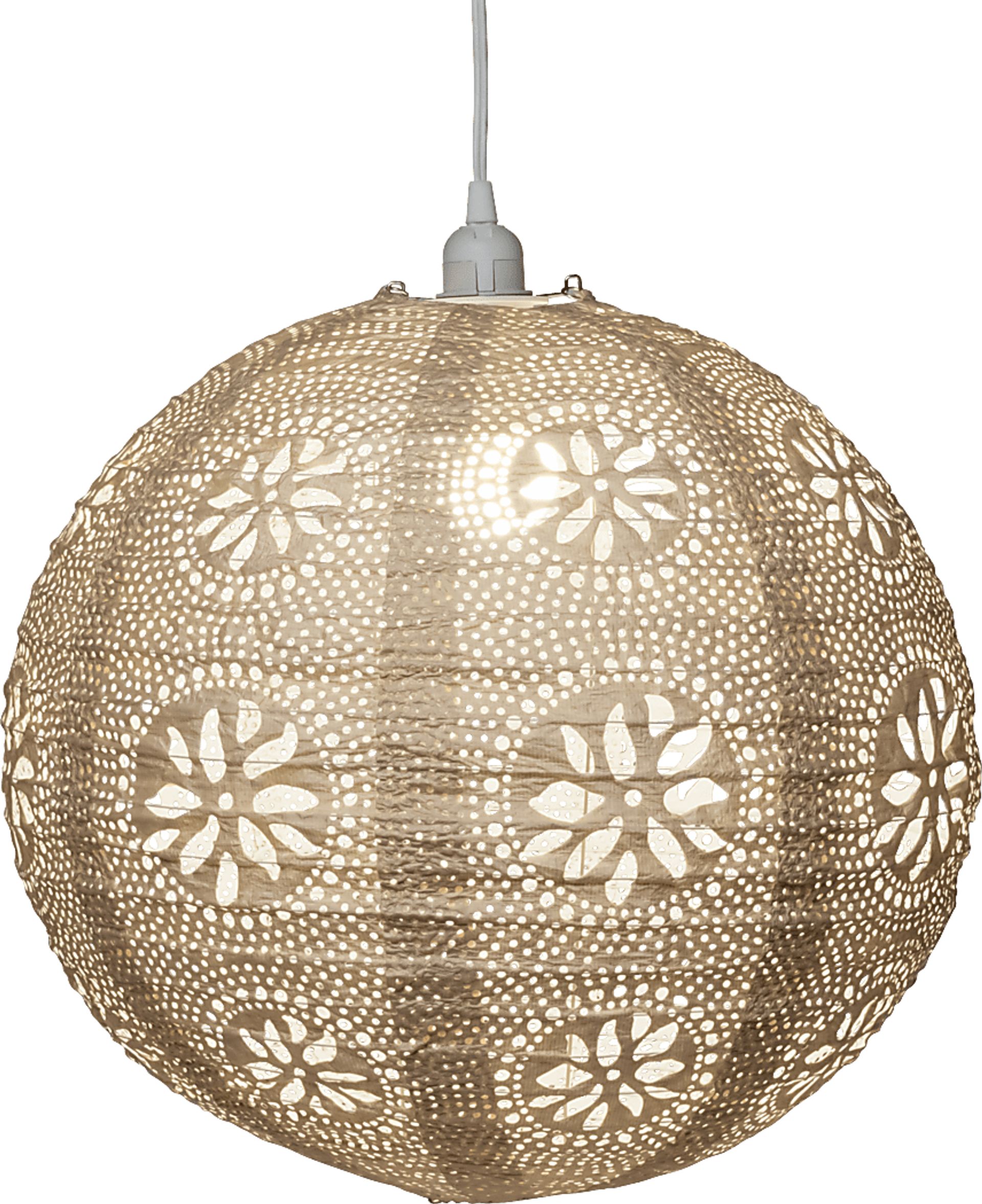 Mino Oaks Outdoor Cream Lantern - Image 1