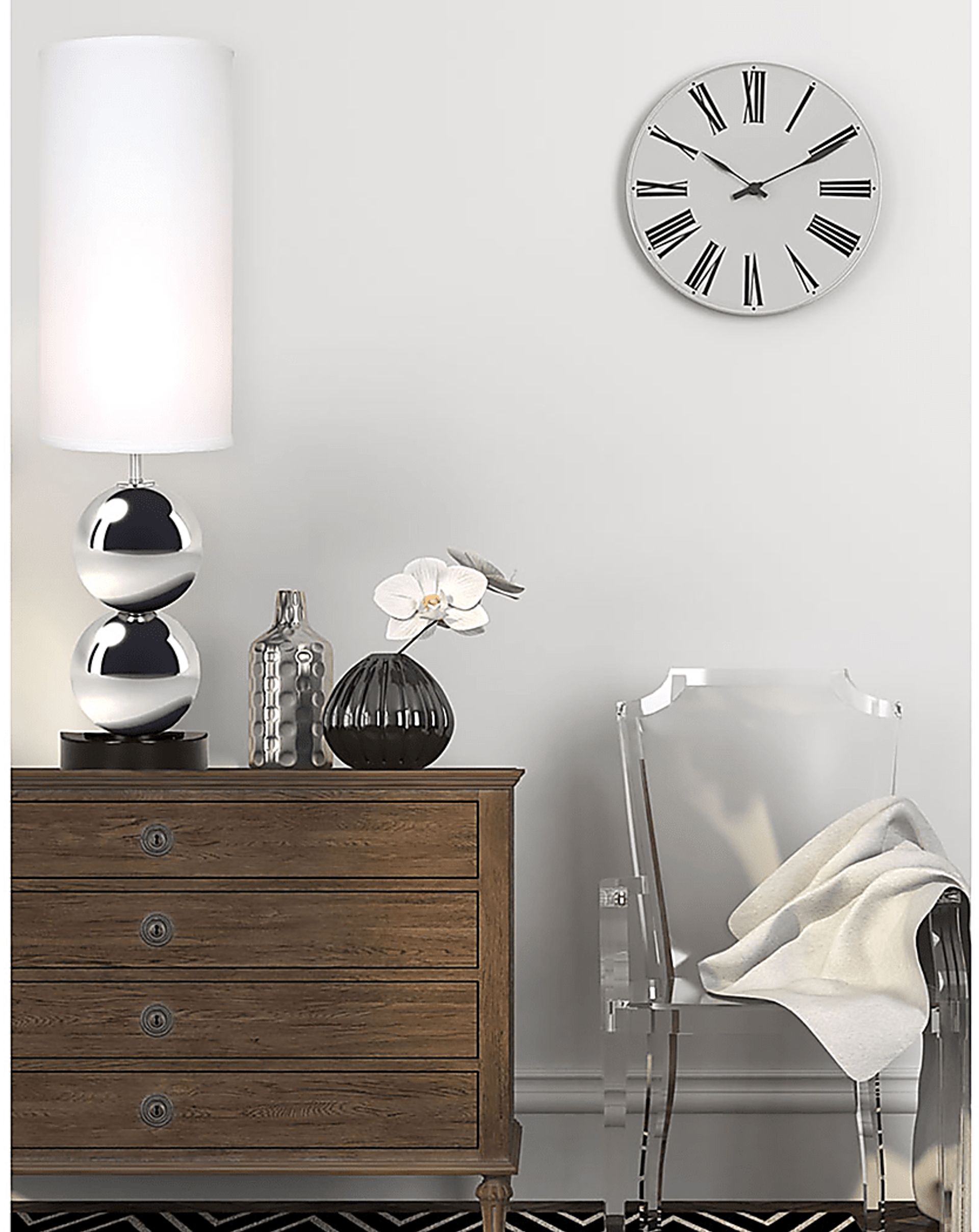 Miraflores Large Chrome Table Lamp - Image 2