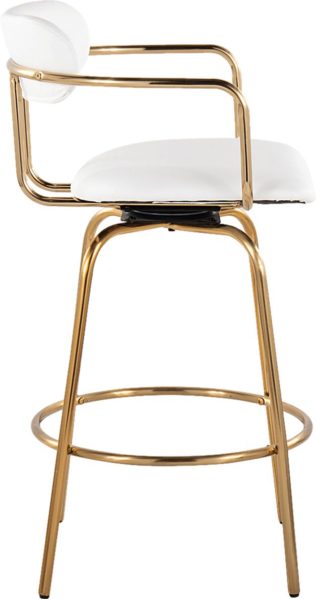 Mirahill I White Counter Height Stool, Set of 2