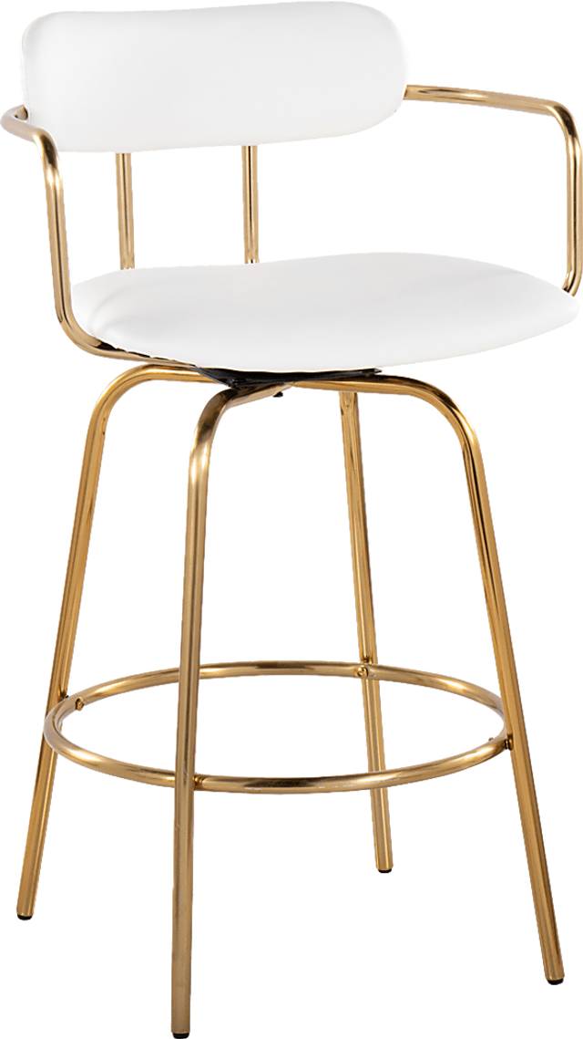 Mirahill I White Counter Height Stool, Set of 2 - Thumbnail - Image 7