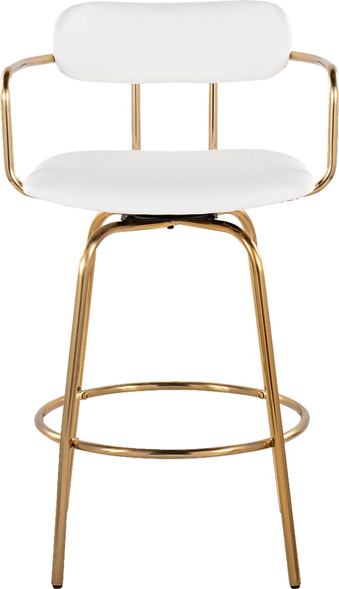 Mirahill I White Counter Height Stool, Set of 2