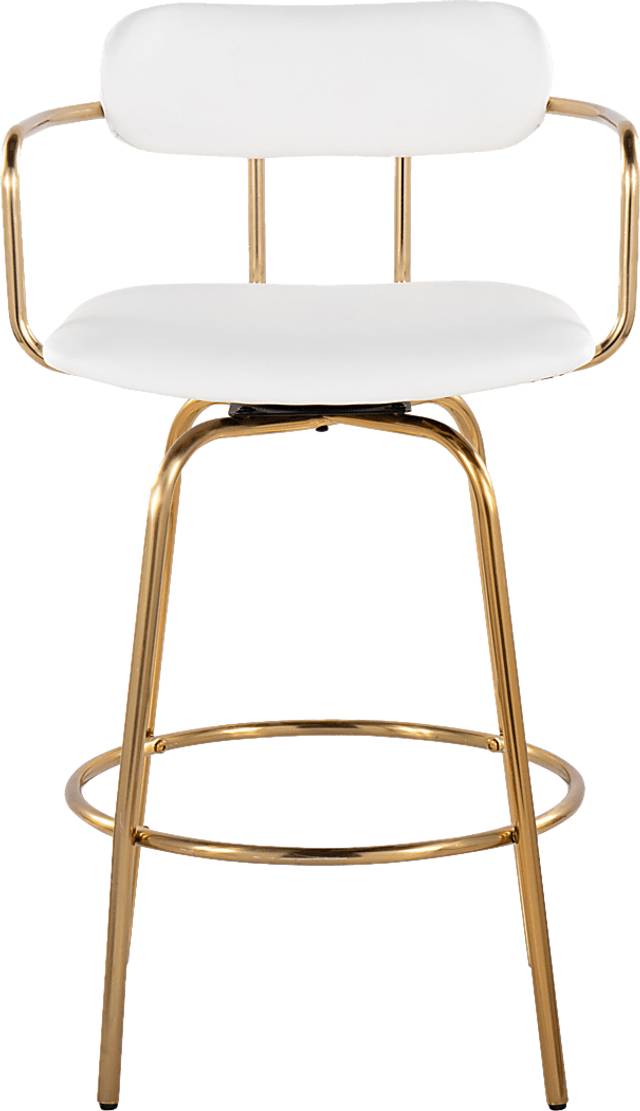 Mirahill I White Counter Height Stool, Set of 2 - Thumbnail - Image 8