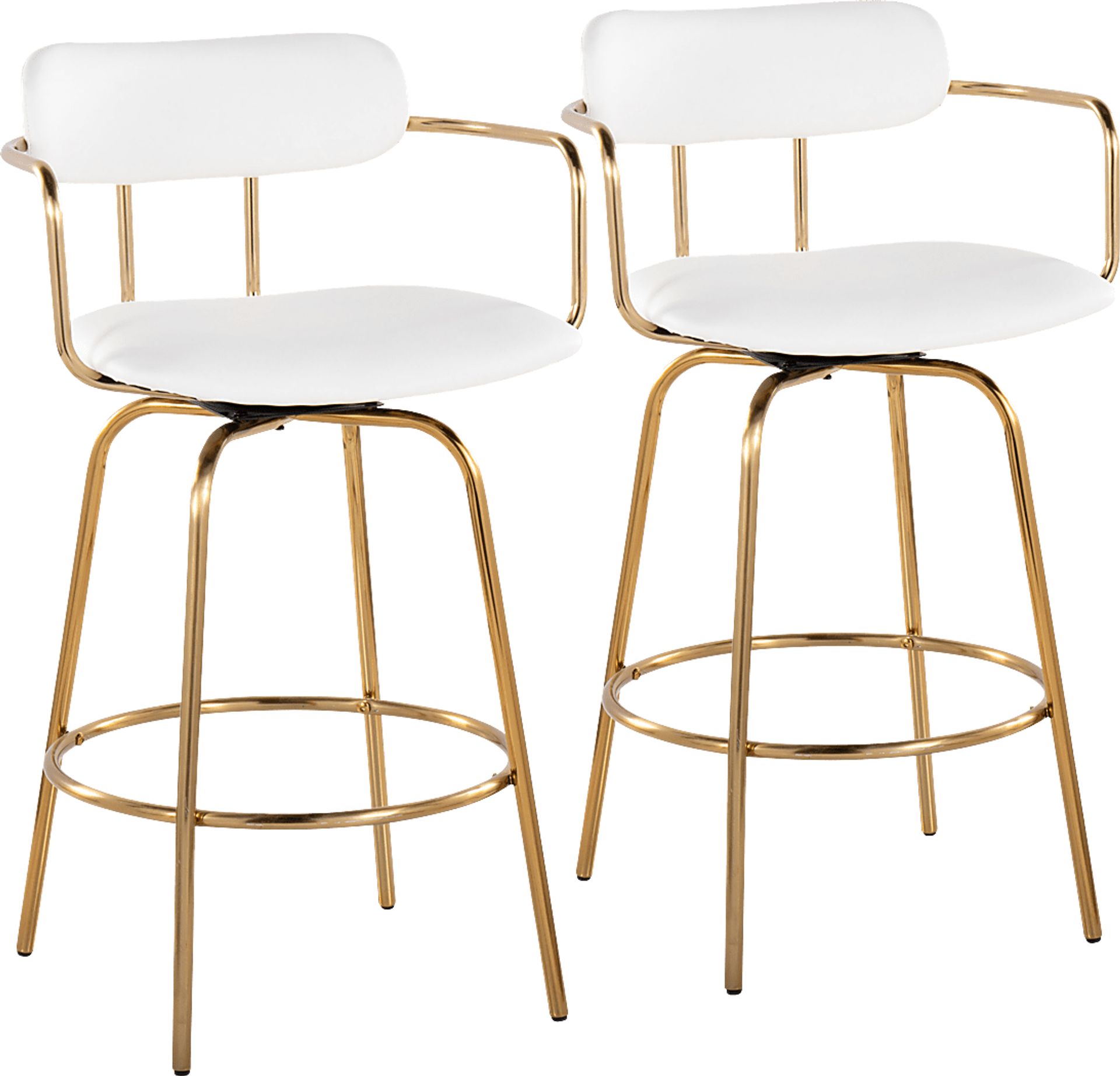 Mirahill I White Counter Height Stool, Set of 2 - Image 1