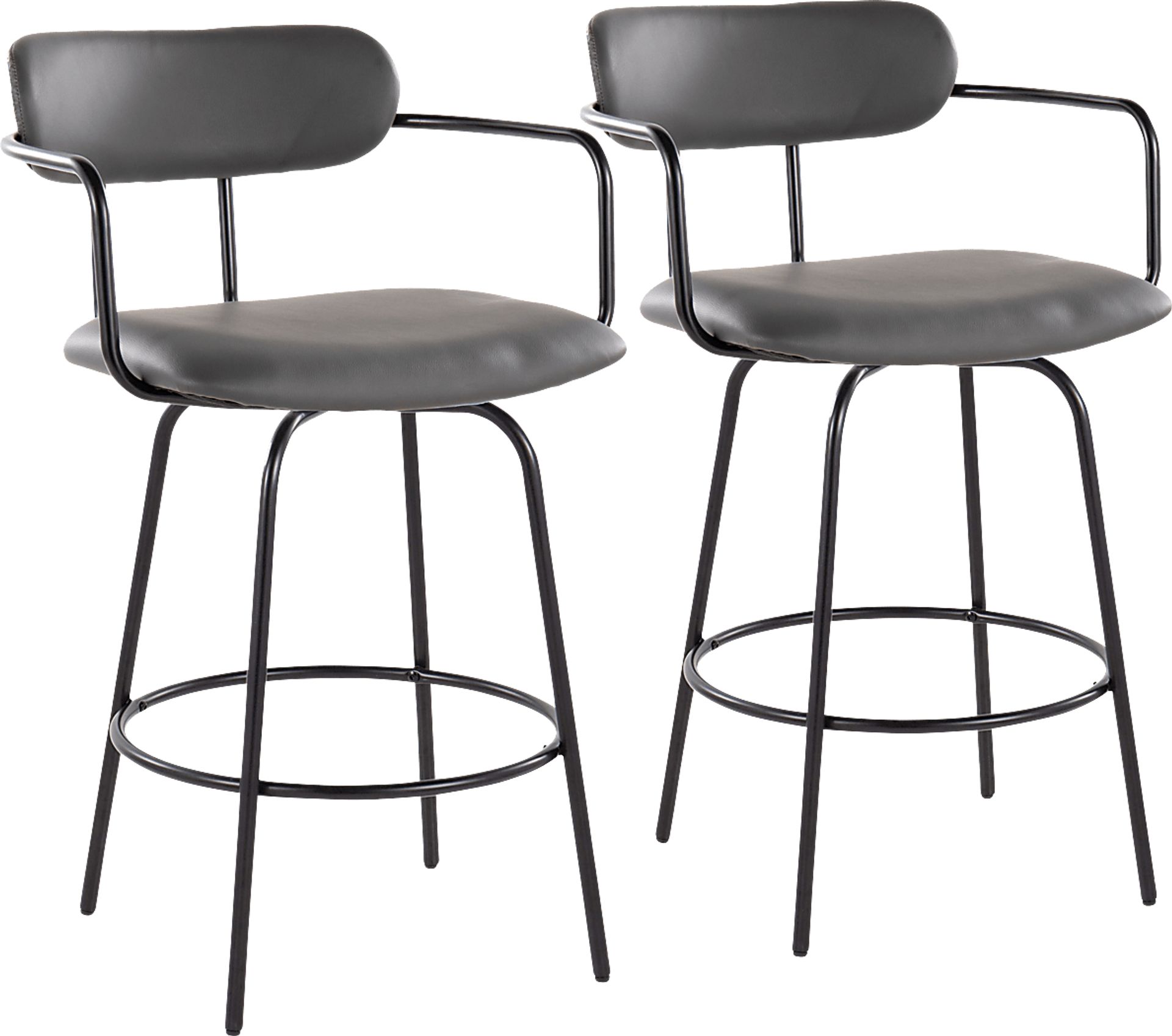 Mirahill II Gray Counter Height Stool, Set of 2 - Image 1