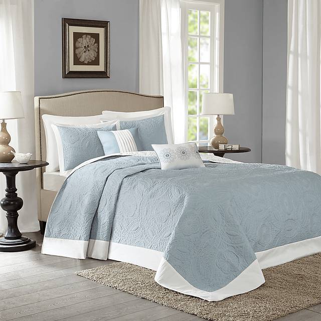 Miral Blue 5 Pc King Bed Sheet Set - Thumbnail - Image 2