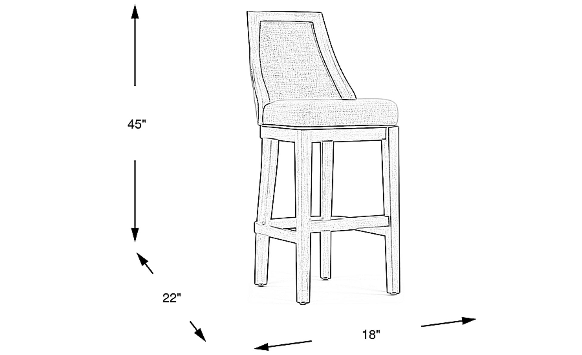 Dimension Image. Please refer to the Dimension Tab on this page for dimension details.